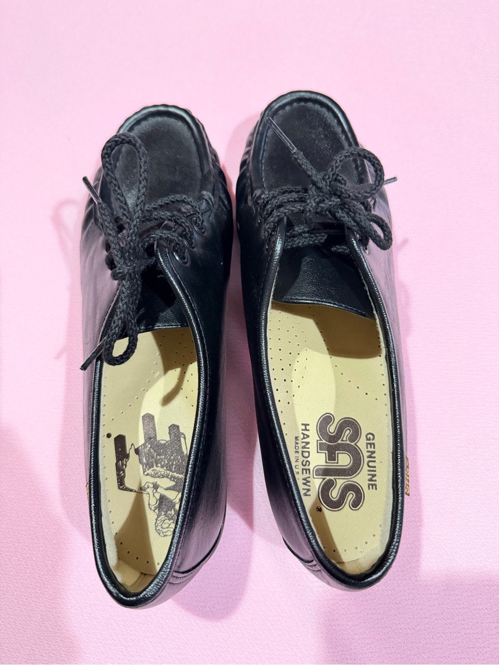 SAS Women’s Black Lace-Up Handsewn loafer -  8 1/2